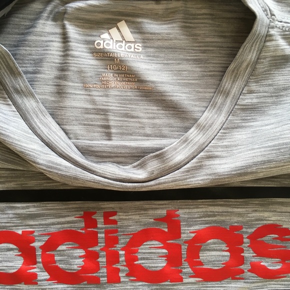 Adidas T-shirt Gray Boys Medium - Picture 4 of 5